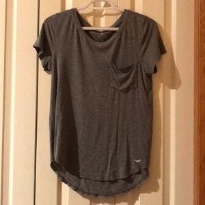 Gray tee shirt with pocket
